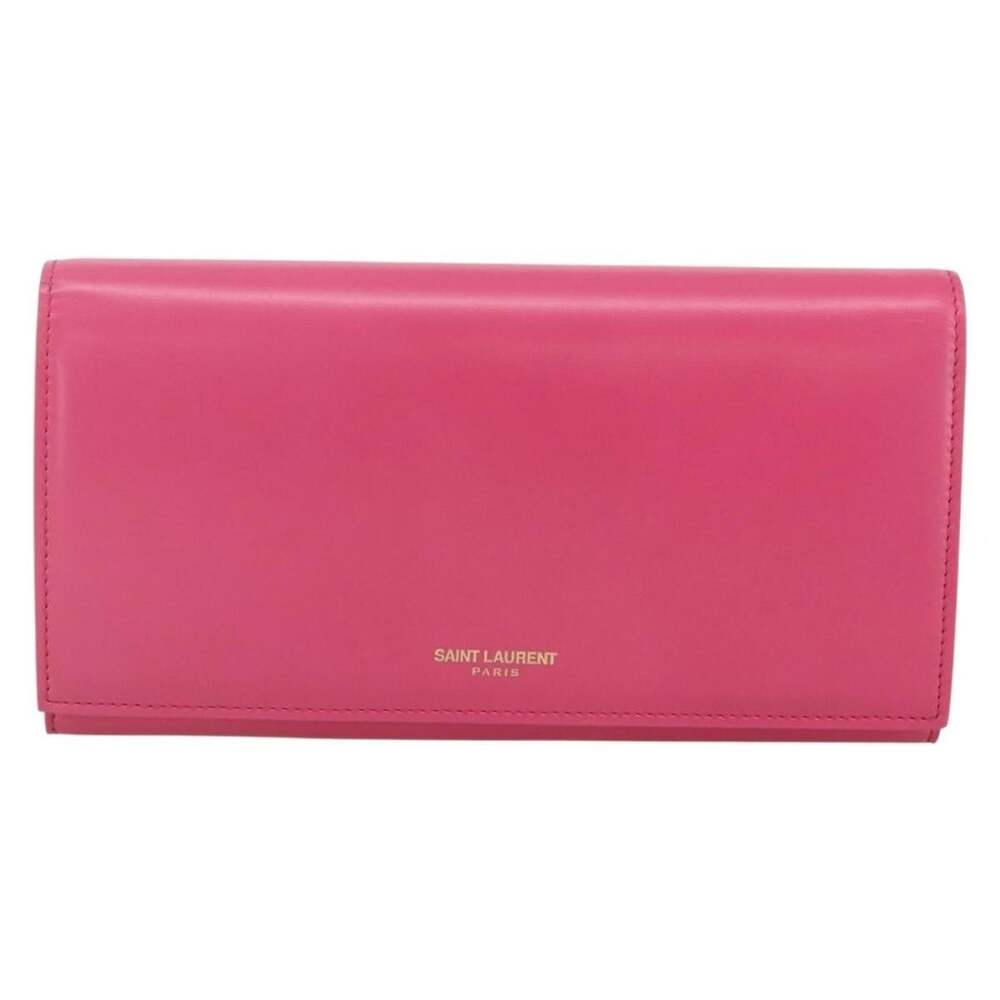 Saint Laurent Leather Wallet Pink